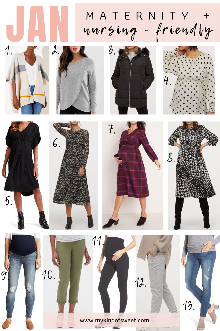 One of the most requested posts I get is for maternity and nursing-friendly finds, so I'm going to try to do a month round up for you...