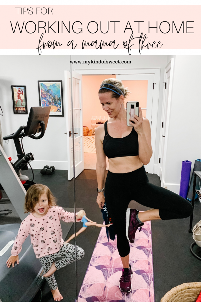 Home workout tips and tricks for with kids which includes consistency, utilizing nap times and early mornings, and including them.