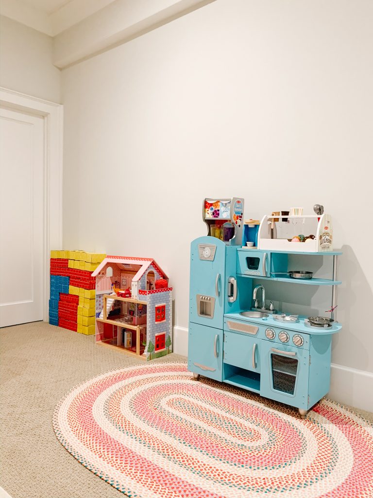I'm finally sharing an update on the playroom organization process including my favorite shelves and baskets, toys, and decor.