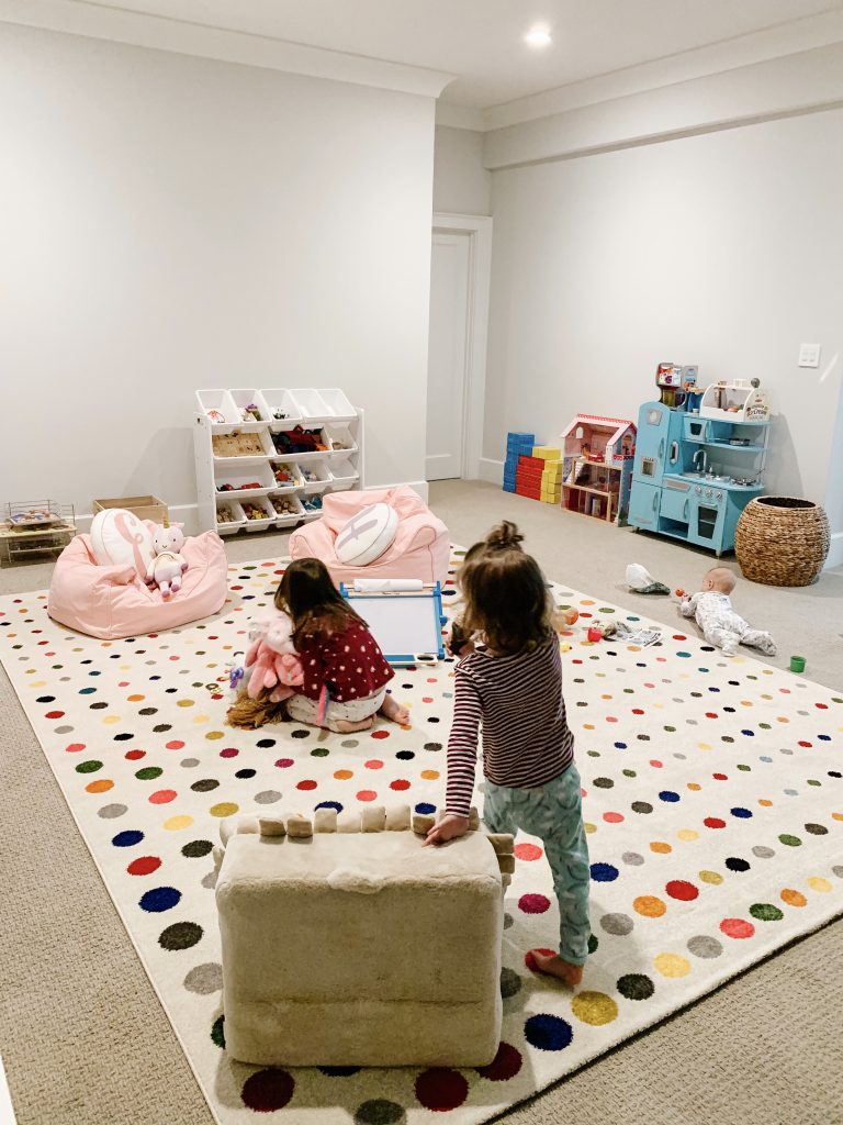 I'm finally sharing an update on the playroom organization process including my favorite shelves and baskets, toys, and decor.