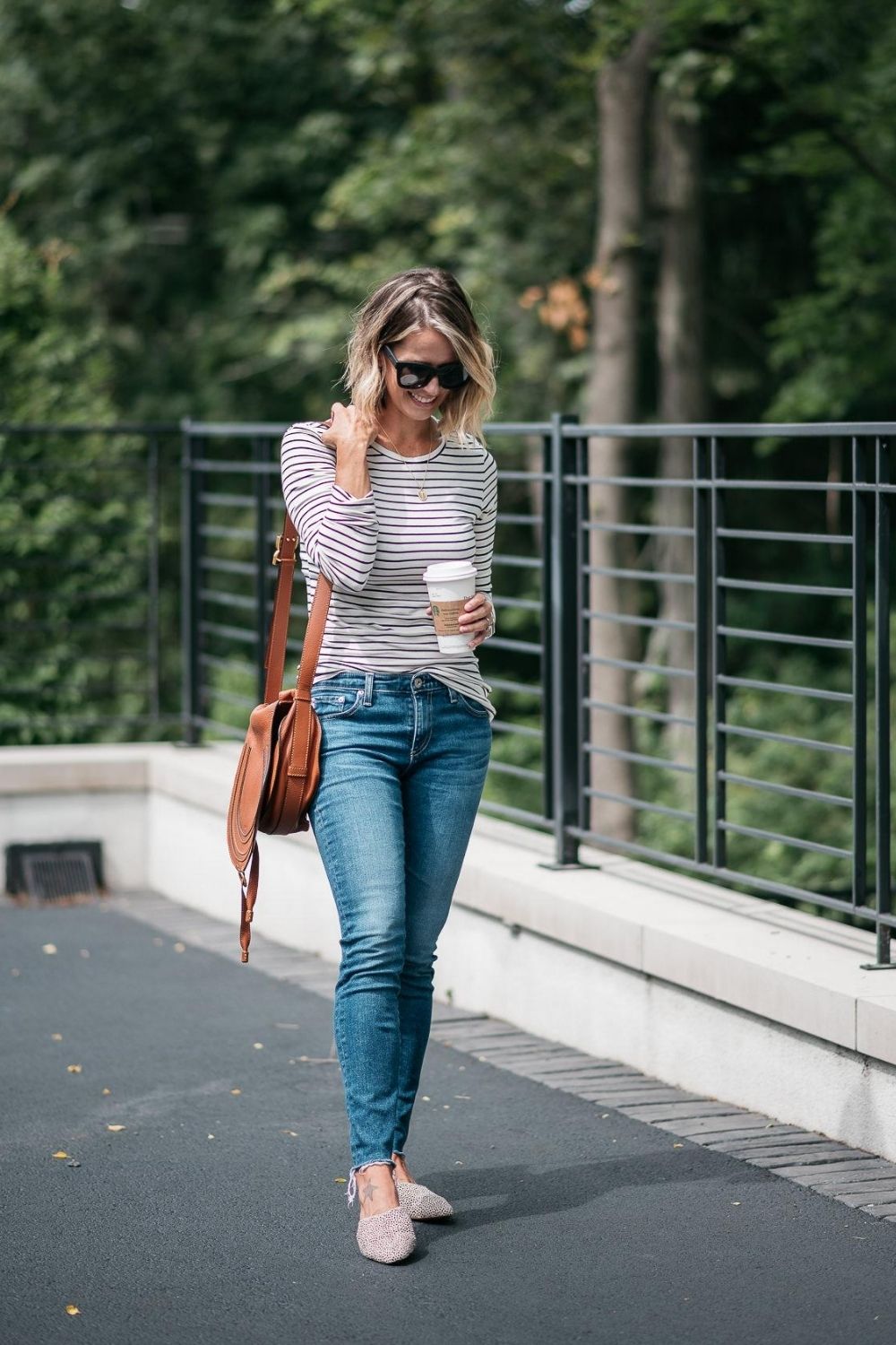 Fall basics--classic striped tee shirt and denim