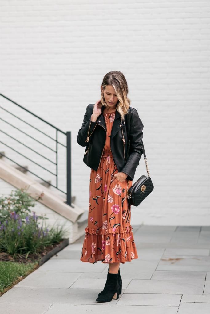 This floral maxi dress is SO pretty. It's less than $30 and comes in a few other colors/patterns. It's flattering and the details are so pretty.