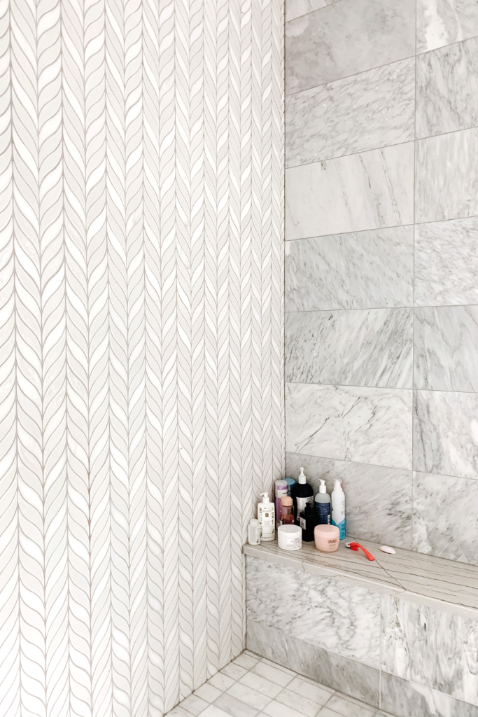 Today in the My Kind Of Sweet Home weekly series I'm sharing our Master Bathroom complete with white marble and gold accents. 