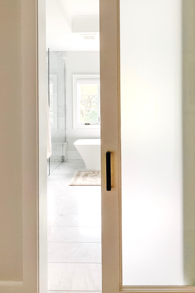 Today in the My Kind Of Sweet Home weekly series I'm sharing our Master Bathroom complete with white marble and gold accents. 