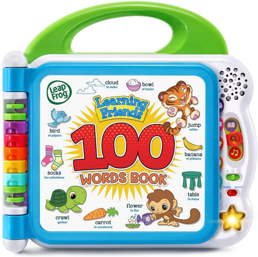 Holiday Gift Guide: LEAPFROG 100 WORDS BOOK | Another Baby Gray favorite! He has started grabbing this interactive book and climbing into the chair to "read" it. Adorable.