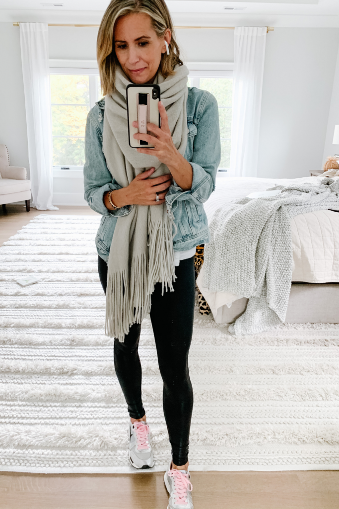 Styling Spanx faux leather leggings five ways