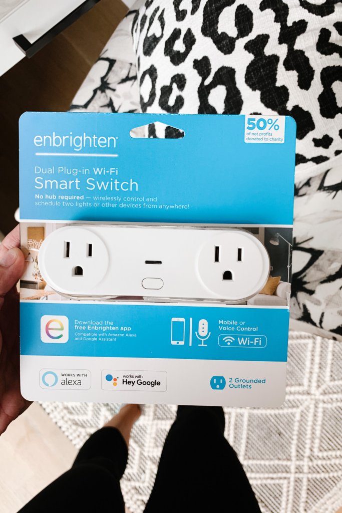 Elevate your backyard with this convenient outdoor smart plug for some outdoor lighting that is fully controlled by an app on your phone.