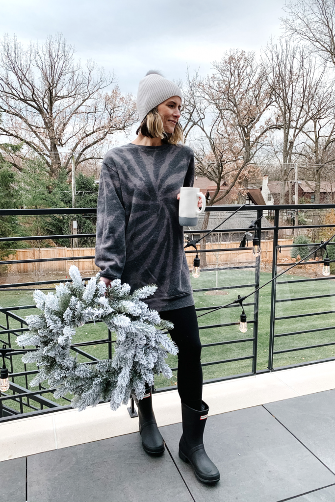 Athleisure: SWEATSHIRT DRESS + LIVE IN LEGGINGS
