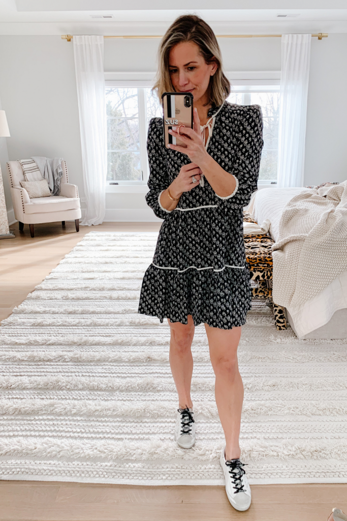 Taking a break from The Friday Five to bring you 4 spring dresses styled with Golden Goose sneakers for a local magazine photoshoot.