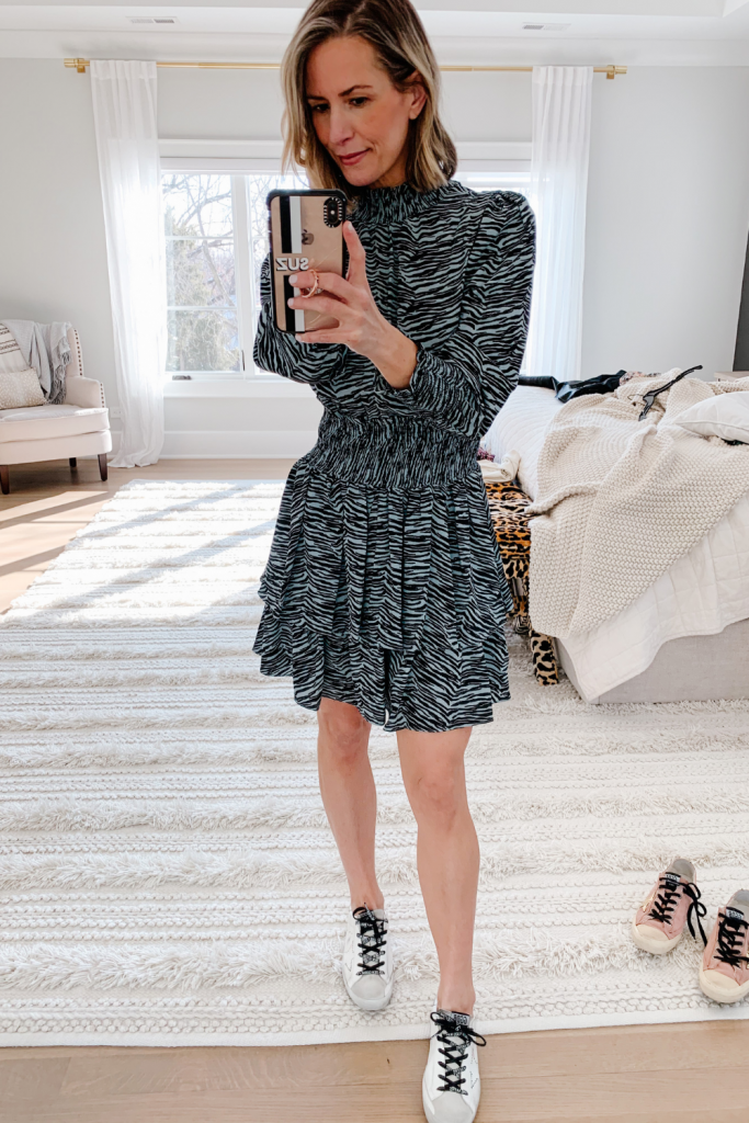 Taking a break from The Friday Five to bring you 4 spring dresses styled with Golden Goose sneakers for a local magazine photoshoot.