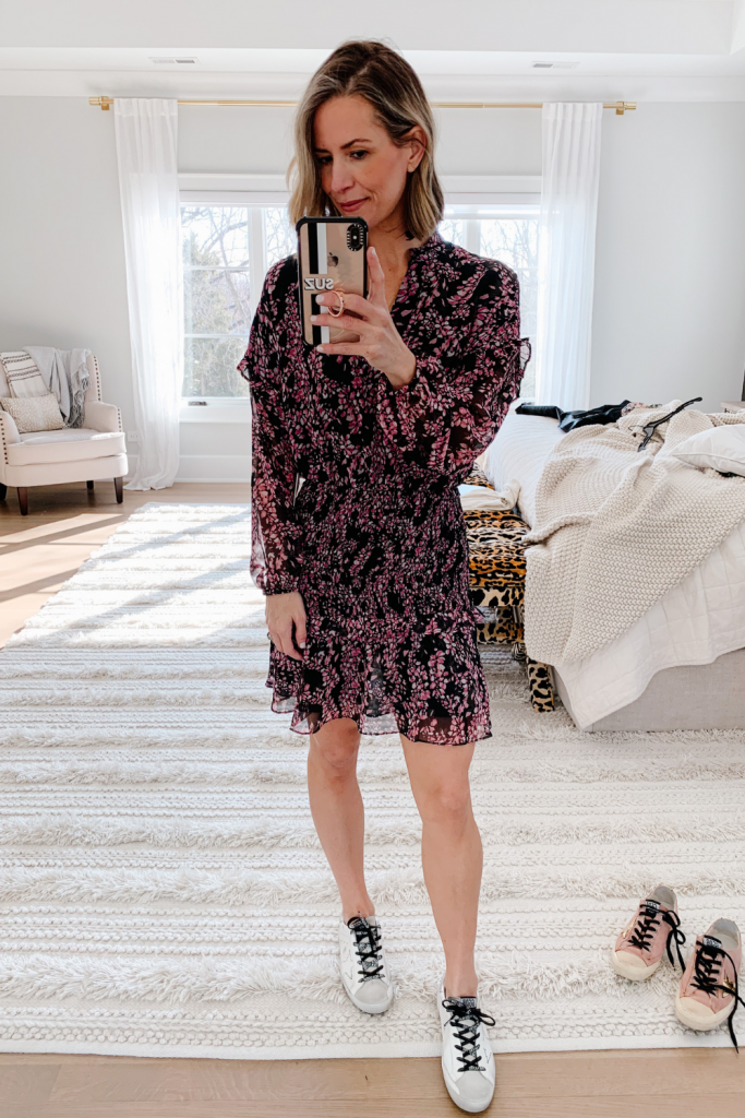 Taking a break from The Friday Five to bring you 4 spring dresses styled with Golden Goose sneakers for a local magazine photoshoot.