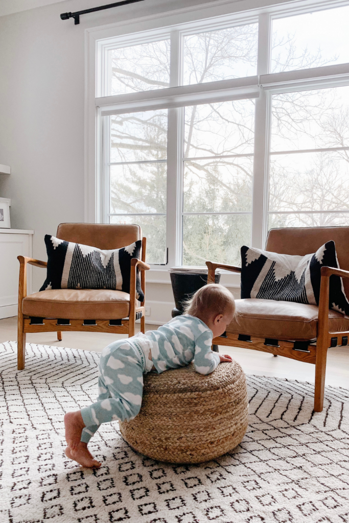 April best home sellers: jute pouf 