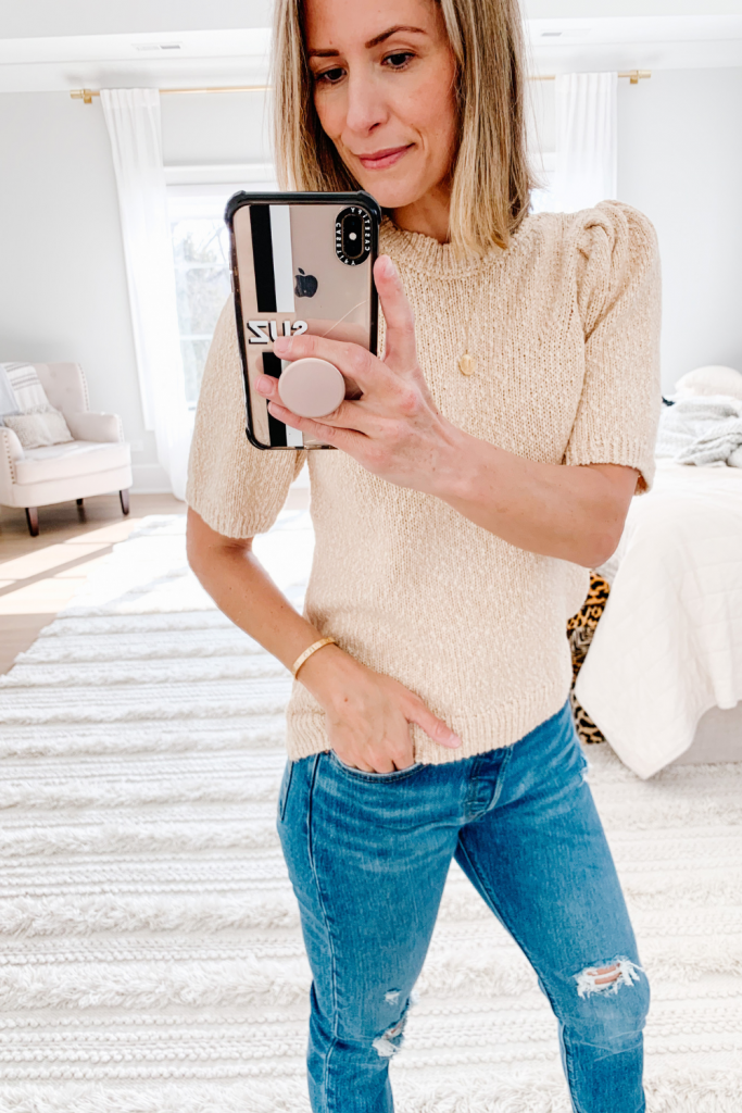 My recent Target finds, short sleeve sweater