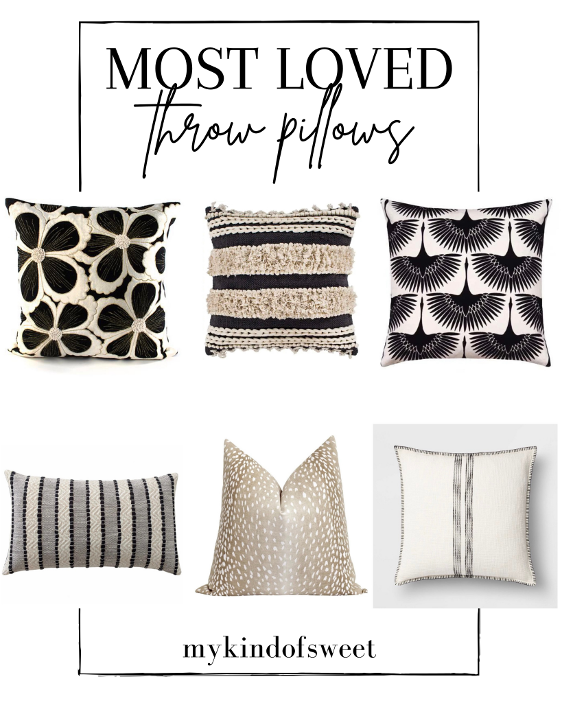 A few new home finds, most loved throw pillows