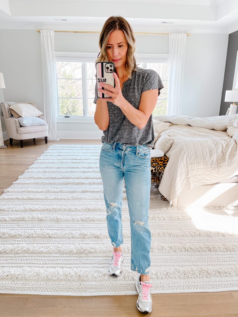 Real #ootd round up, grey tee, denim, and Golden Goose