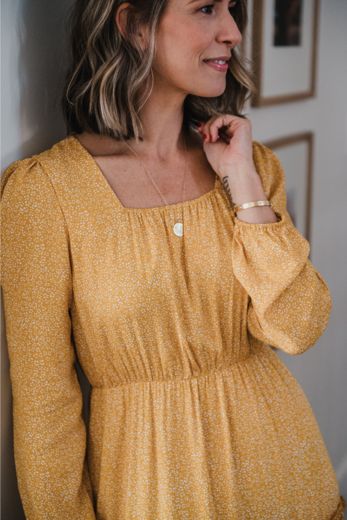 Amazon maxi dress and gallery wall