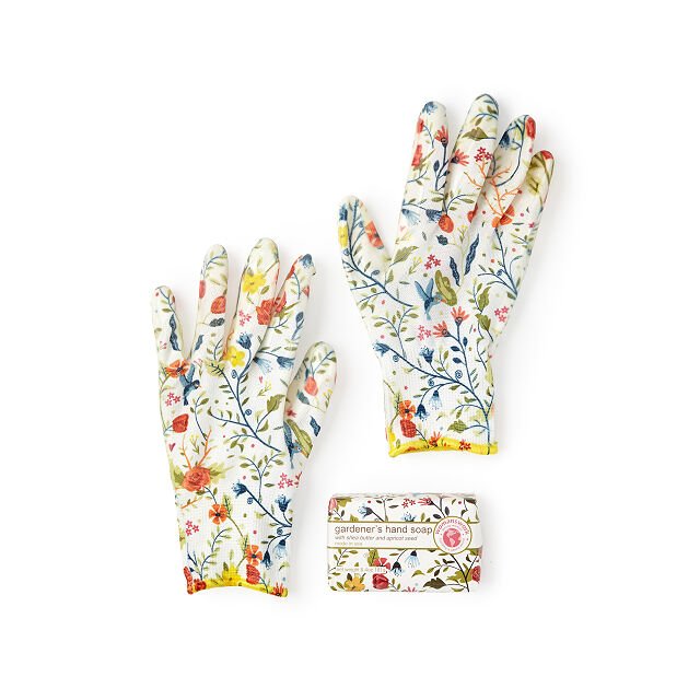 Mother's Day Gift Guide, gardening gloves and soap