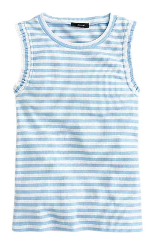Summer capsule wardrobe, ruffle tank