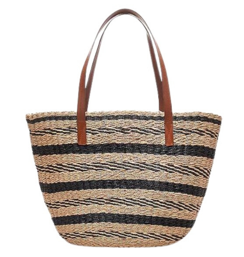 Summer capsule wardrobe, straw tote