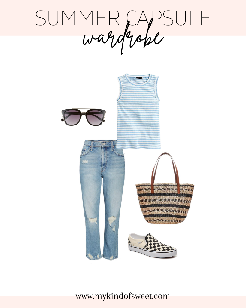 Summer capsule wardrobe outfit idea