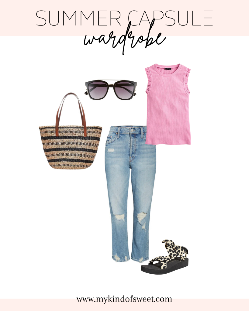 Summer capsule wardrobe outfit idea