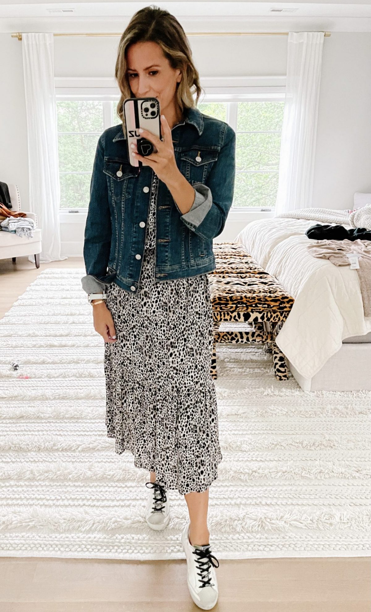 Late summer #ootd round up, maxi dress, denim jacket and sneakers