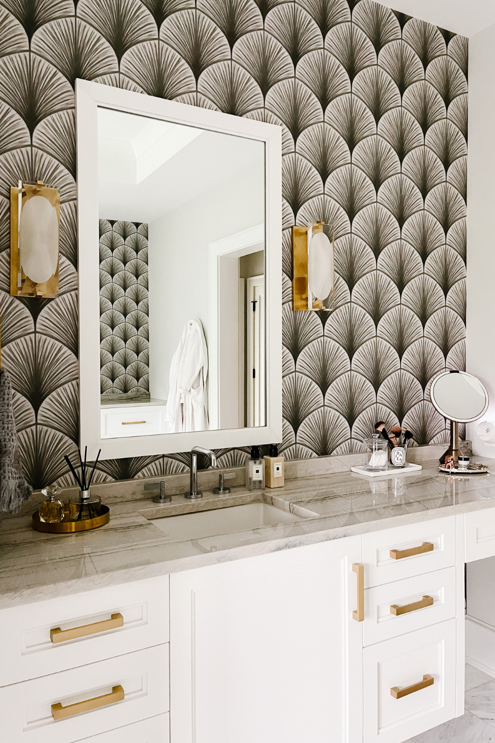 Bathroom wallpaper update