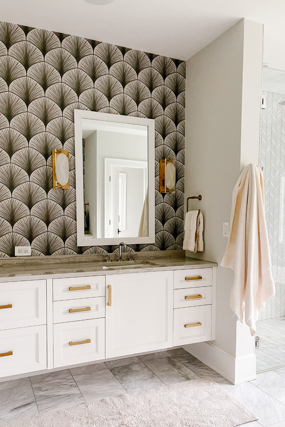 Bathroom wallpaper update
