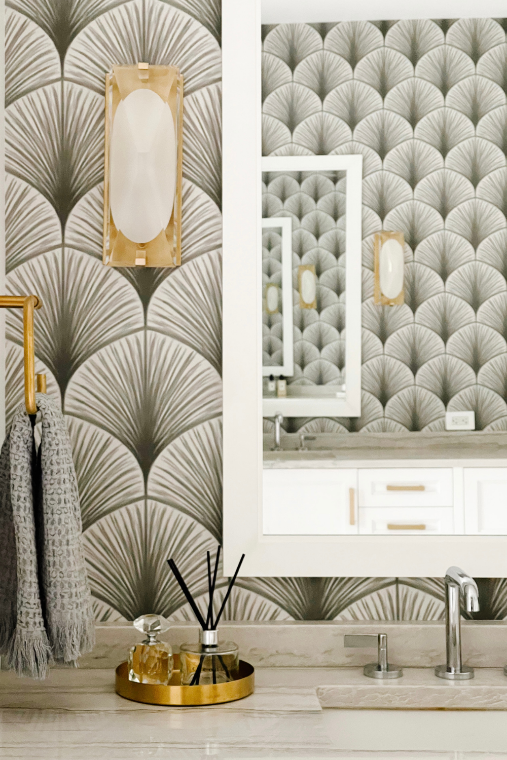 Bathroom wallpaper update