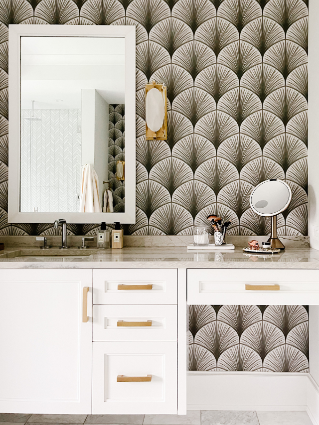Primary Bathroom Wallpaper Update