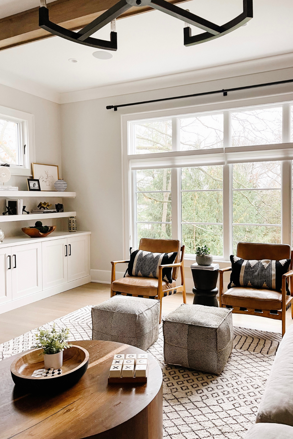 Family room leather chairs
