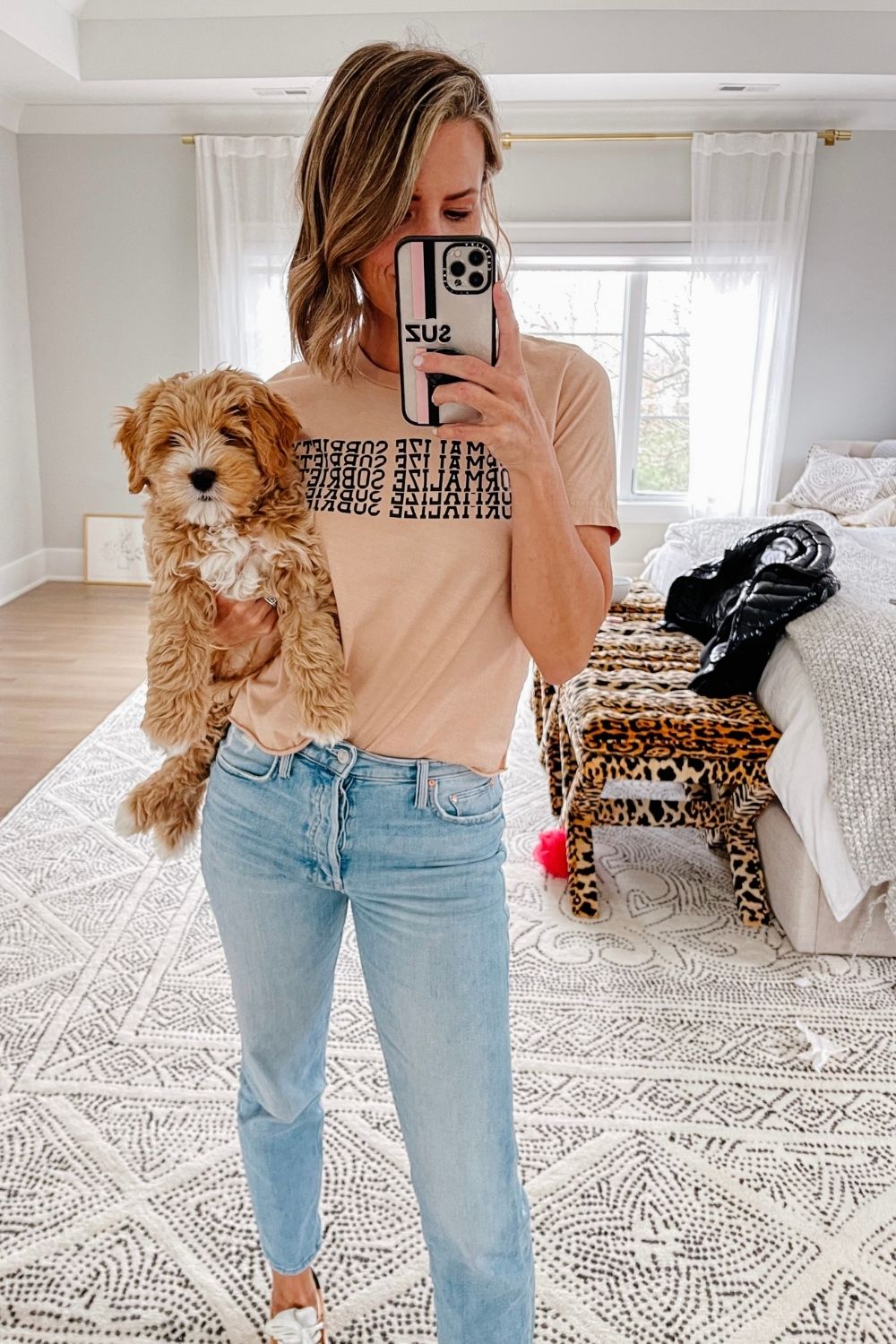 Normalize Sobriety t-shirt, denim, and sneakers