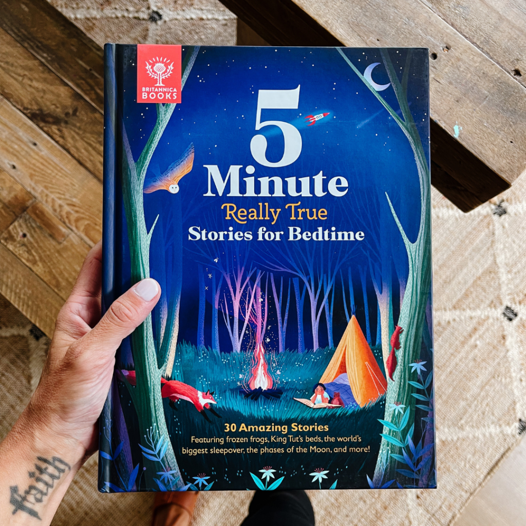 The book, 5 Minute Really True Stories For Bedtime.