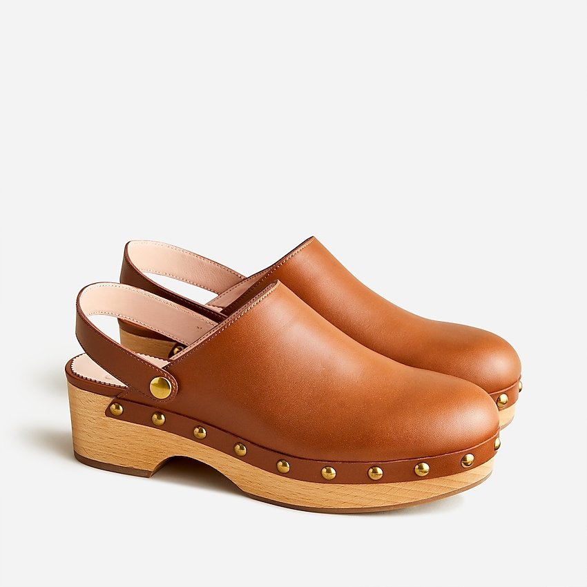 J.CREW LEATHER CLOGS
