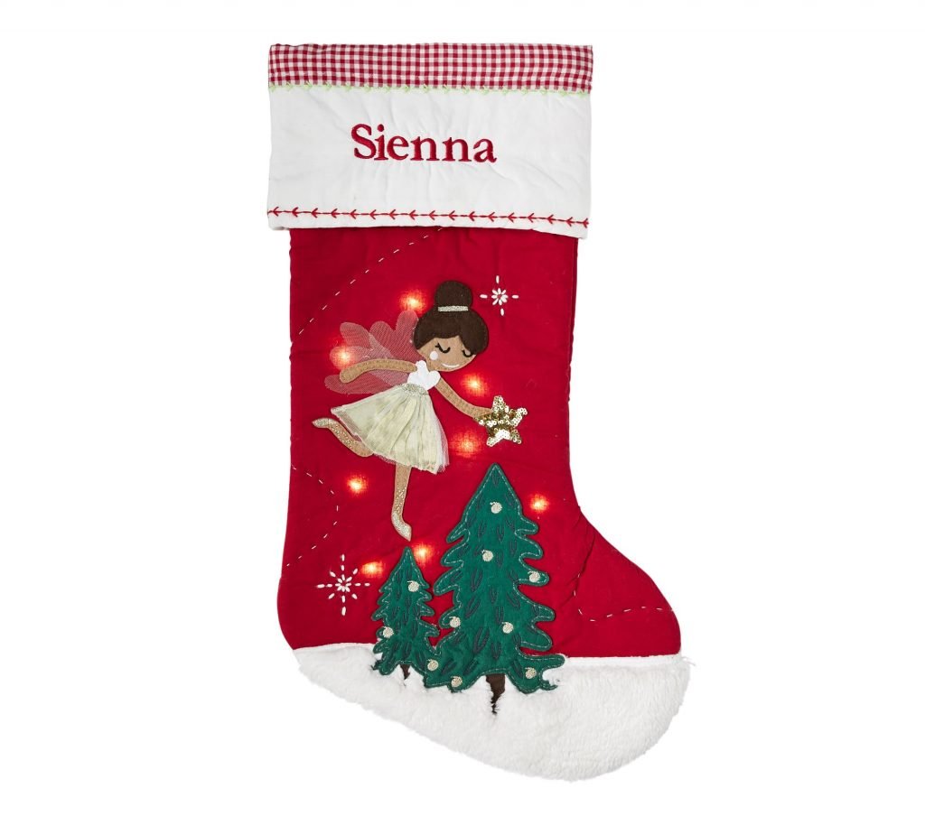 Light-Up quilted Christmas stocking