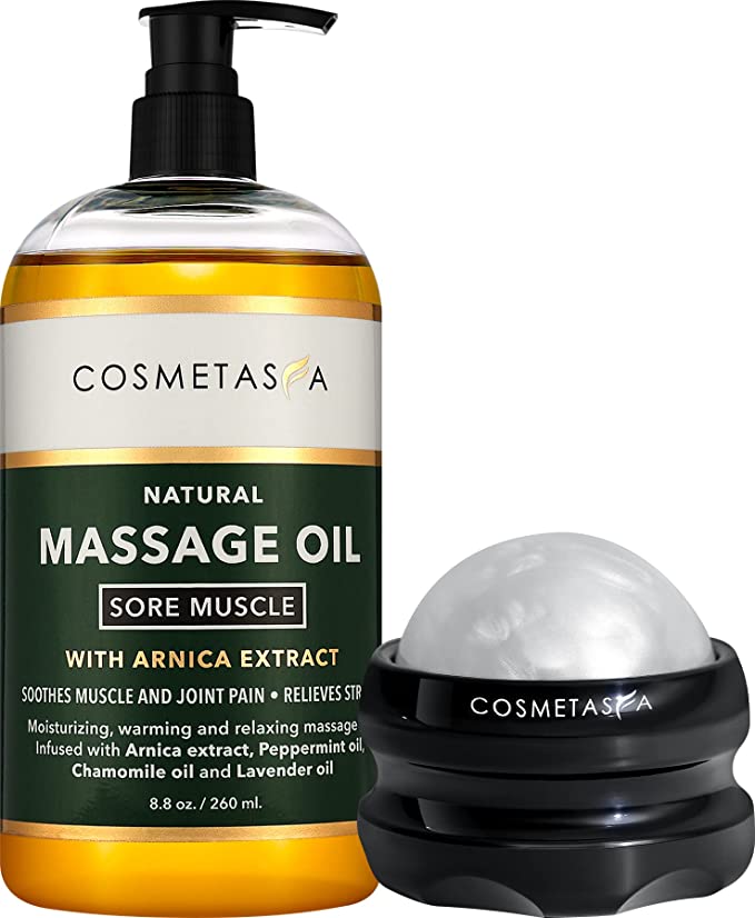 MASSAGE OIL + BALL ROLLER