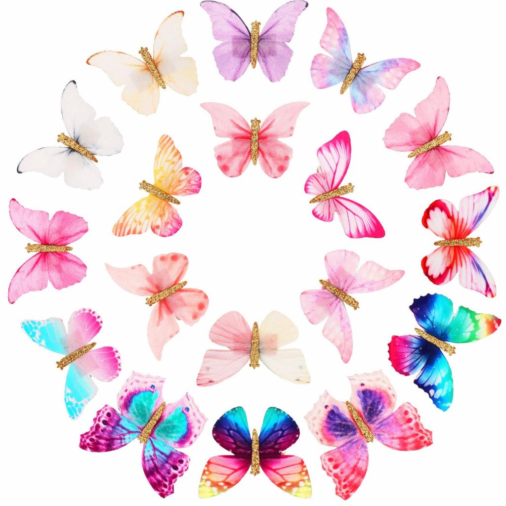 GLITTER BUTTERFLY CLIPS
