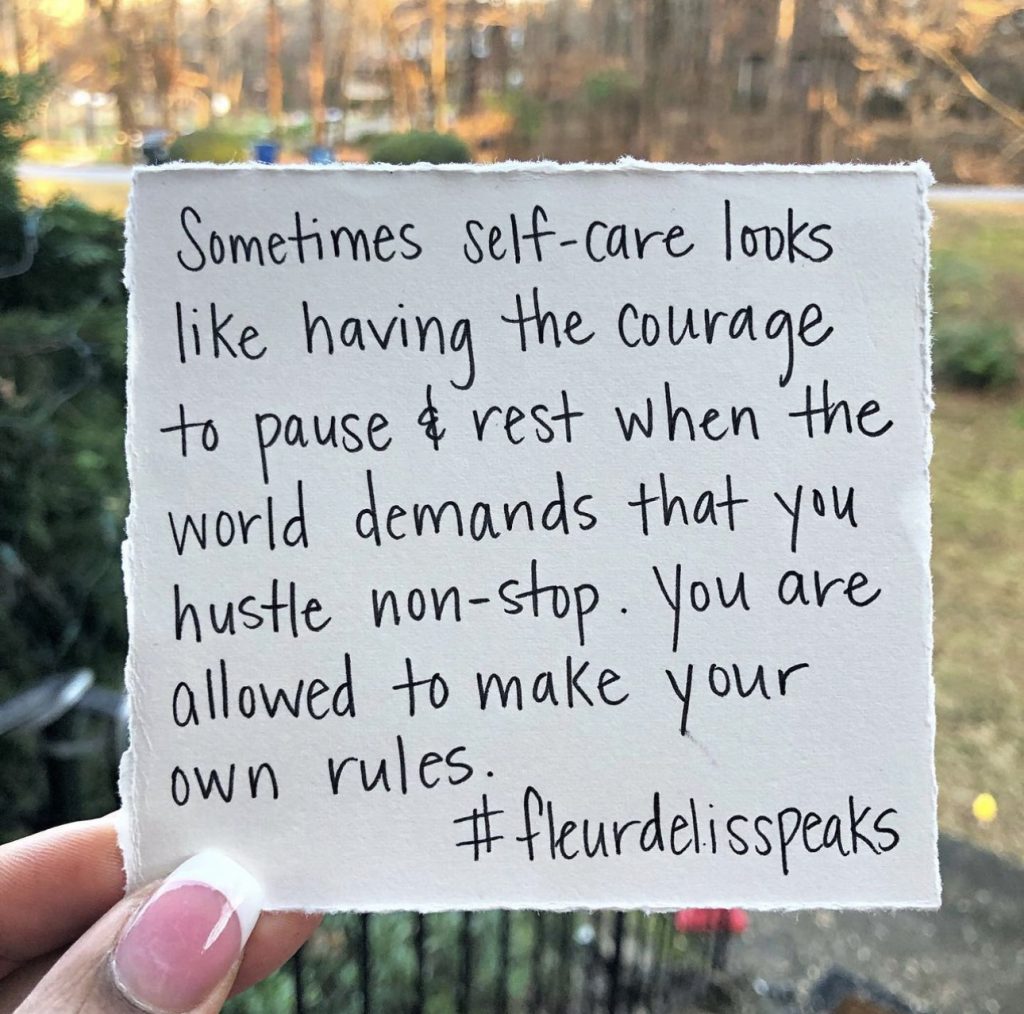 An inspirational quote