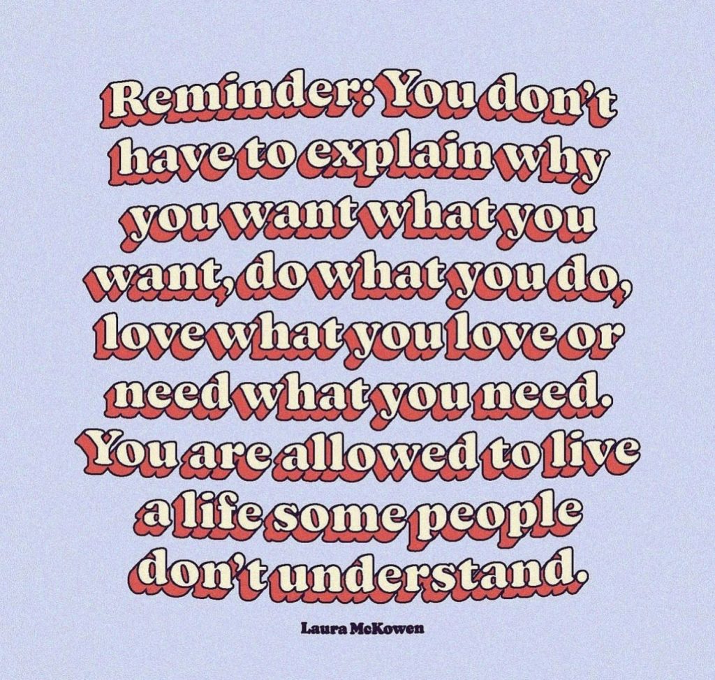 An inspirational quote