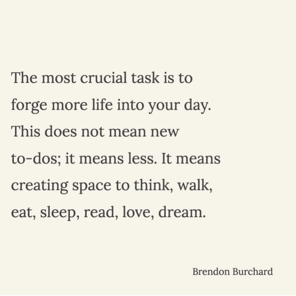 An inspirational quote