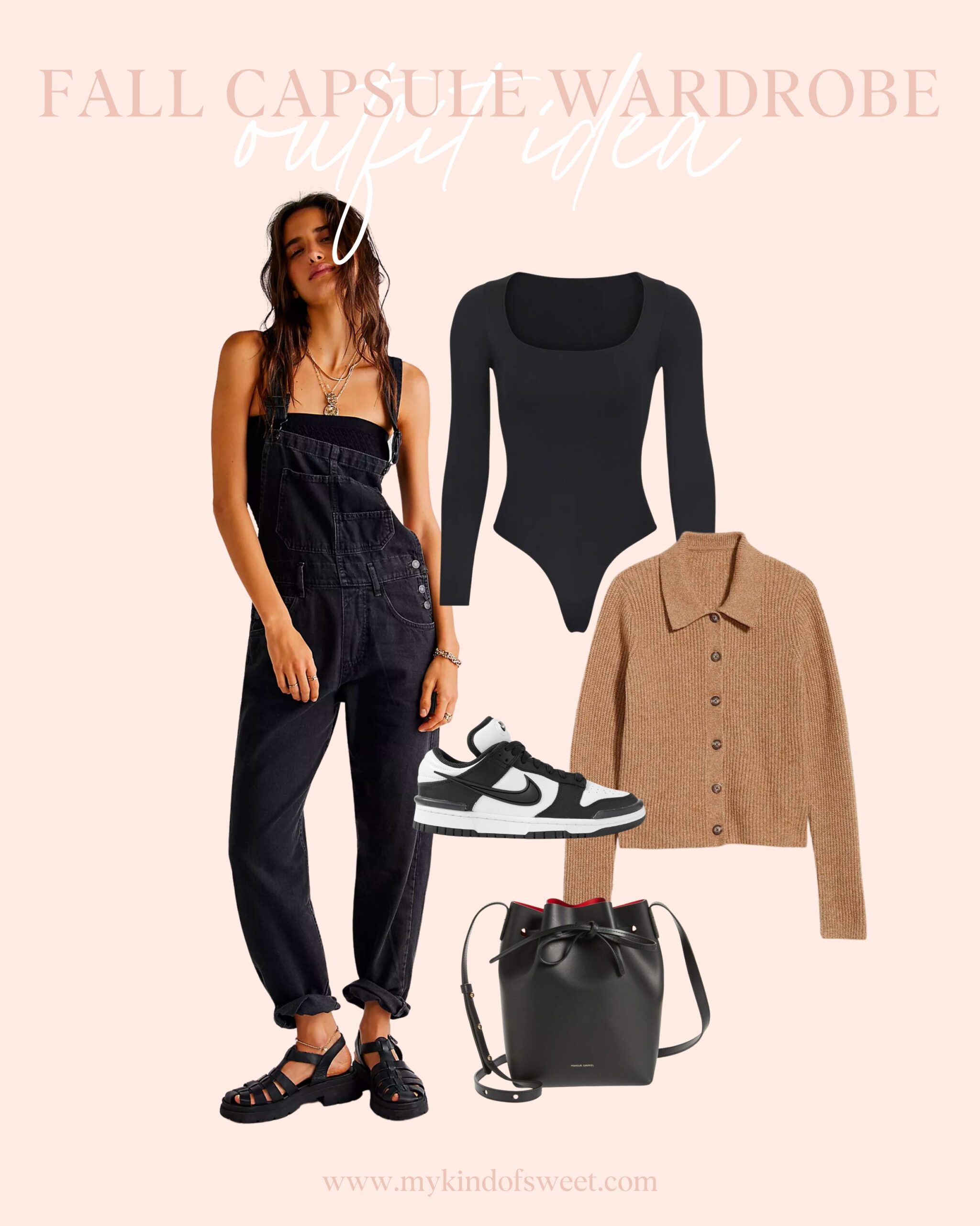 fall outfit collage from the fall capsule wardrobe