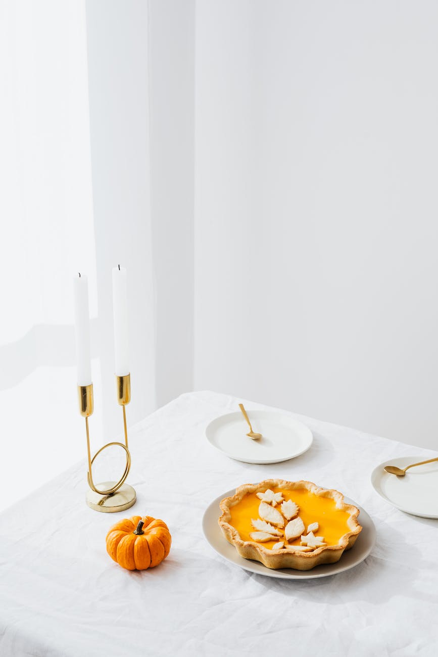 orange pumpkin on the table