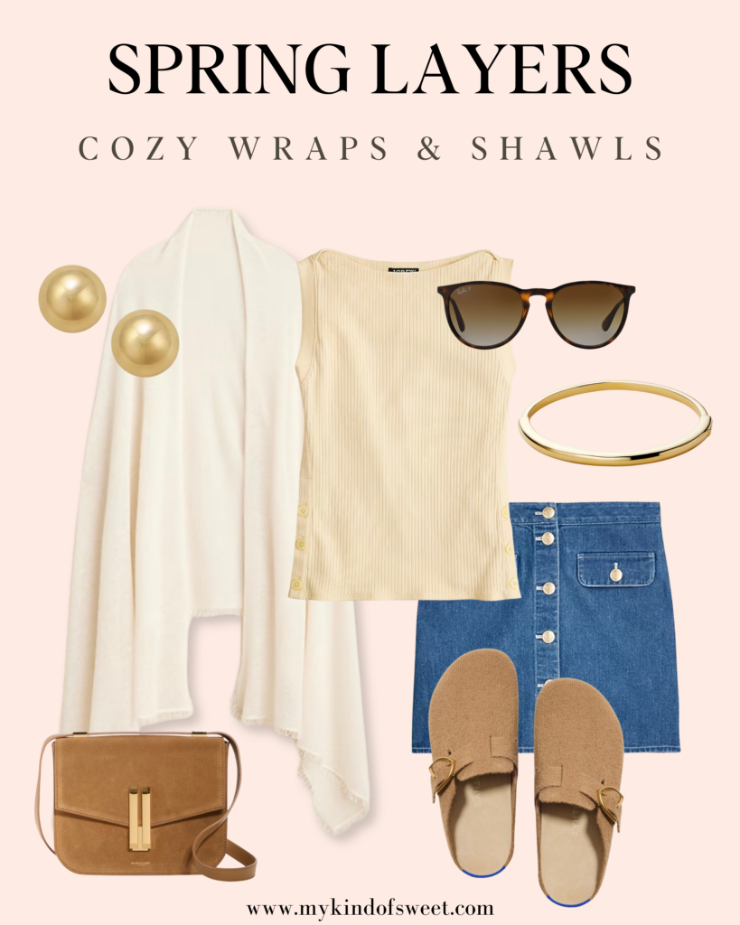 Layered Looks You’ll Love Wearing This Spring, scarf, shawl